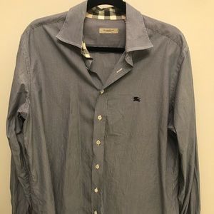 Men’s Burberry XL striped button down shirt